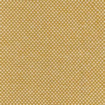 Woven fabric texture, muted yellow with cream grid, tight regular weave, matte finish, identified as 43 Sisu F 8088 C0405 from lacividina fabrics.