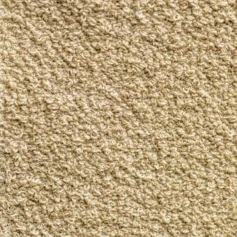 Beige looped pile fabric texture, dense nubby surface with subtle tonal variations, matte finish, “amelia 401” lacividina collection sample.