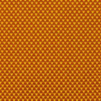 Open-grid fabric texture with alternating orange and yellow woven threads, creating a repeating rectangular pattern and matte finish.