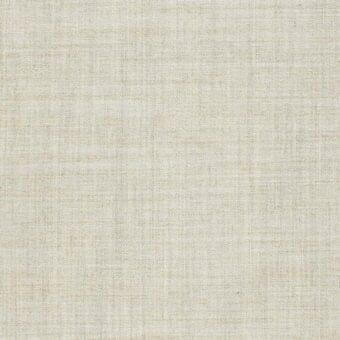 Beige linen fabric with dense, regular weave and matte finish; horizontal and vertical threads create a grid pattern, studio shot.