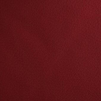 Red leather texture sample “46 Imperial 0729” displays a fine grain, smooth matte finish, and saturated burgundy tone from the lacividina collection.