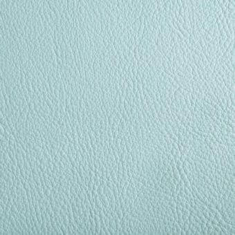 Leather sample 46 Imperial, light blue-green, pebble-grain texture with subtle wrinkles and a smooth, reflective finish, shade 0741.