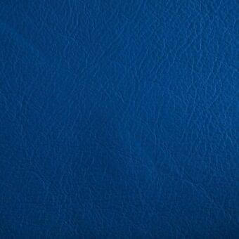 Blue leather texture sample “46 Imperial” shade 0746, displaying fine wrinkles and a smooth, slightly glossy finish with consistent dye.
