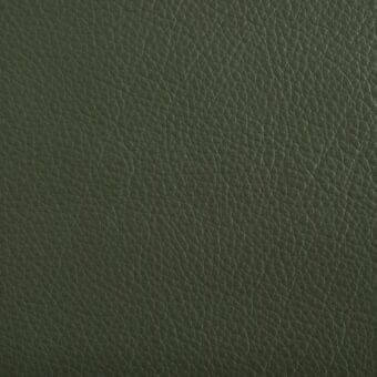 Dark olive-green leather texture sample, full-grain with dense, irregular patterning and matte finish, identified as “46 imperial” – 0749 variant.