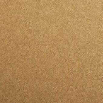 Tan leather texture with granular weave, uniform perforations, and matte finish; Lacividina Imperial leather sample 0574.