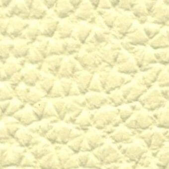 Pale yellow quilted leather texture with repeating rounded nodes and linear indentations, matte finish, honeycomb pattern, sample from Lacividina collection.