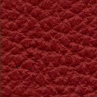 Quilted leather texture, deep red color, diamond pattern stitching; matte finish, napped surface, “44 lux1” from Lacividina leather collection.