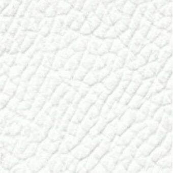 White quilted leather texture with repeating diamond pattern, matte finish, and visible label indicating manufacturer details.