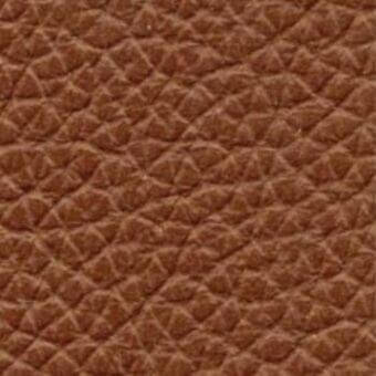 Brown leather texture with repeating embossed diamond pattern, warm tone, matte finish, and subtle grain variation against a neutral backdrop.