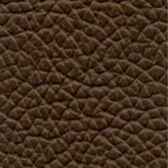 Brown leather texture with repeating geometric pattern, exhibiting a pebbled surface and matte finish, suggesting durability and natural grain.