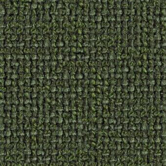 Dark green Axum fabric texture with a speckled, looped pile and uneven surface, displaying a muted, earthy tone and granular weave.
