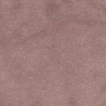 Dusty rose fabric texture sample with a short, dense pile and matte finish; label reads "lago > fabric > barkley > 46."