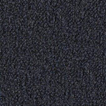 Dark gray-blue looped pile fabric texture with a matte finish, uniform short loops, and heathered tonal variations; labeled “lago > fabric > barnum”.