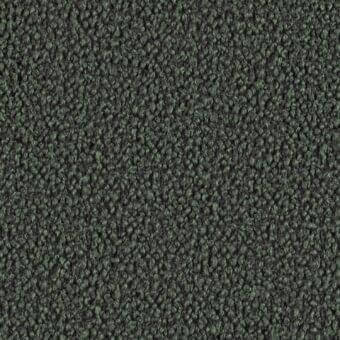 Dark gray-green nubby fabric sample displays a mottled texture with short loops, seamless and repeatable, labeled “lago > fabric > barnum”.