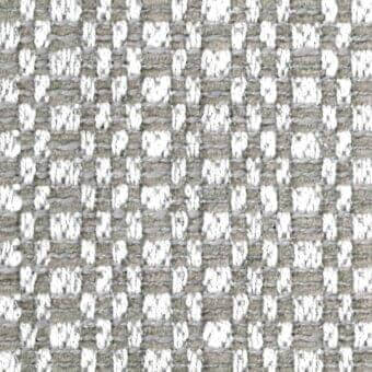Woven fabric texture with gray and white grid pattern, dense irregular weave, nubby yarns, and a speckled tweed-like appearance; francis f302.