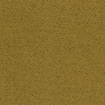 Woven fabric sample, mustard yellow tone, dense diagonal texture with speckled variations, tight coarse weave, studio shot material closeup.