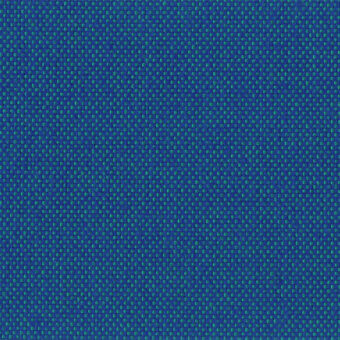 Blue woven fabric texture with teal flecks, displaying a dense grid pattern and matte finish against a neutral backdrop.