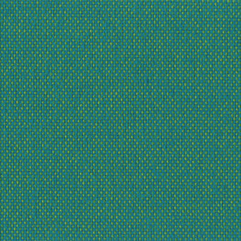 Teal woven fabric texture displays a grid pattern with lime green threads, creating a speckled effect and dense, uniform weave.