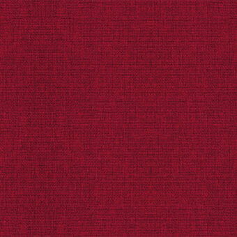 Red textured fabric sample with a dense woven pattern and matte finish, displaying subtle tonal variations and a granular surface.