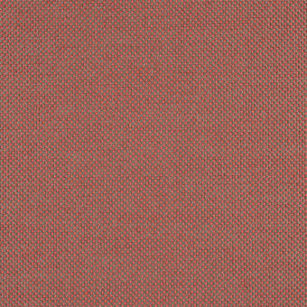Panama weave fabric, reddish-orange and gray-green, dense textured surface with uniform matte finish, durable upholstery textile.