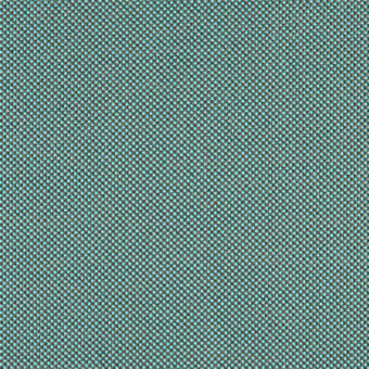Lapalma fabric sample, teal Panama Agora, displaying a dense grid of small squares with subtle tonal variations and a smooth, woven texture.