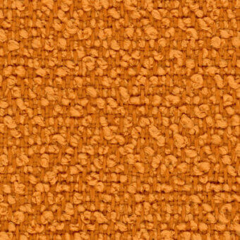 Orange wool blend fabric texture with a dense, nubby weave and visible “lapalma Fiocco 9303” label along the bottom edge.