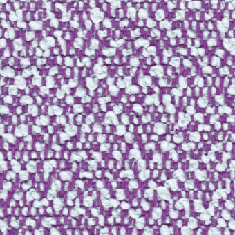 Woven fabric texture, purple and off-white, dense irregular pattern with raised nubby weave and matte finish; lapalma fiocco 9506.