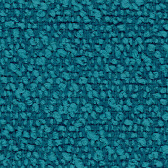 Teal blue fabric texture with a nubbed, looped pile and horizontal ridges; label reads “lapalma > fabric (b) > b – fiocco fidivi > fiocco 9606”.