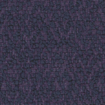 Woven fabric texture, muted purple and navy blue, irregular tweed-like pattern with nubby loops, dense surface, lapalma fiocco 9626 label.