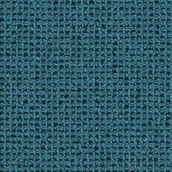 Teal textured fabric sample with horizontal weave and nubbed surface, identified as Lapalma Grain 66235, displaying a folded crease.