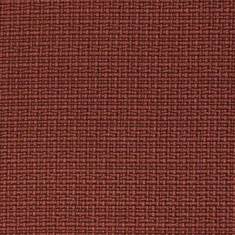 Terracotta woven textile sample displays a dense, irregular pattern with nuanced color variations and a compact weave structure.
