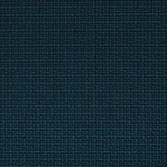 Lapalma fabric sample, deep teal woven textile, dense grid pattern with dark thread accents, matte finish, Iris 701 collection.