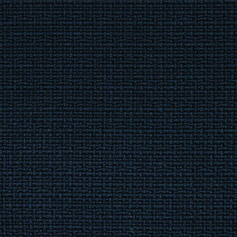 Blue woven fabric texture with irregular pattern, heathered tone, and light-colored thread accents; dense, nubby surface quality.