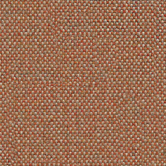 Rust-orange and beige woven fabric texture features a dense grid pattern with horizontal and vertical threads, appearing matte and slightly coarse.