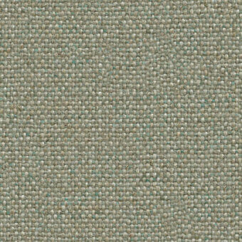 Flax fabric sample, sage green and turquoise, with a textured, woven grid pattern and matte finish; identified as Lapalma Main Line Flax Camira.