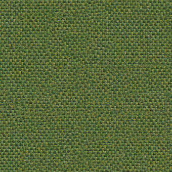 Olive green woven fabric texture with a rectilinear pattern, heathered effect, and matte finish; plain weave construction, labeled “lapalma flax camira.”