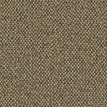 Flax fabric texture, brown and beige tones, dense grid weave with heathered effect, matte finish, durable upholstery material.