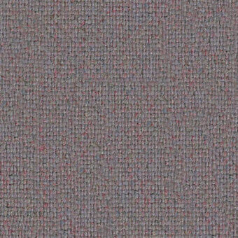 Gray heathered fabric texture with red and blue flecks, featuring a dense grid weave and matte finish; Camira Main Line flax composition.