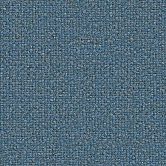Woven fabric sample in blue-gray with a dense, irregular texture and matte finish; visible fibers create a nubby appearance.
