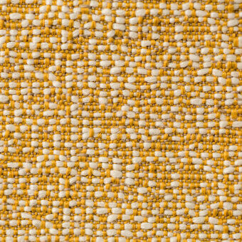 Woven fabric texture with horizontal stripes in mustard yellow and creamy beige, featuring a tight, nubby weave and matte finish.