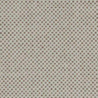Beige fabric sample with repeating umber dots in a grid pattern, lapalma “fabric (b)” collection, “b – umber gabriel” texture, matte finish.