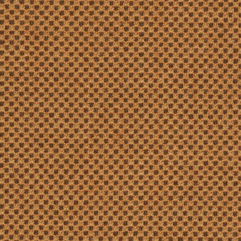 Umber fabric sample with circular perforations, woven texture, consistent pattern, warm brown tone, durable fiber composition, Gabriel umber 62138.