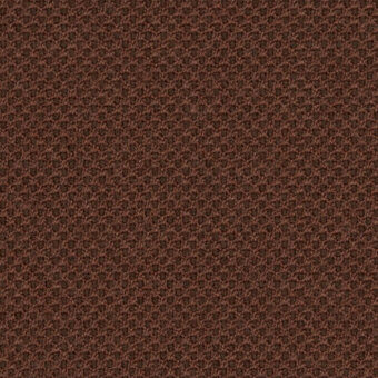 Umber fabric texture with repeating raised circular pattern in a grid, woven material, brownish-red hue, consistent color and tactile surface.