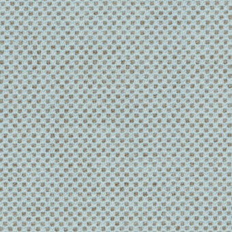 Light blue textile with circular umber perforations, woven structure, and irregular surface; studio sample, lapalma fabric umber 66251.