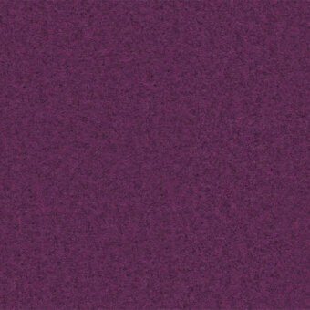 Purple Camira Blazer Cuz2T fabric sample with dense, short fibers and a matte texture, displaying textile details and branding.