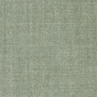 Canvas fabric sample, muted sage green, heathered texture with visible woven grid and Kvadrat label details.