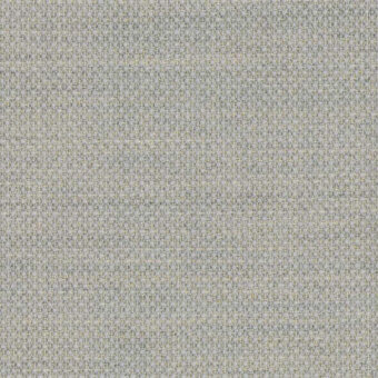 Fiord Kvadrat fabric sample, gray woven texture with pale yellow and off-white threads, dense nubby weave, matte finish.