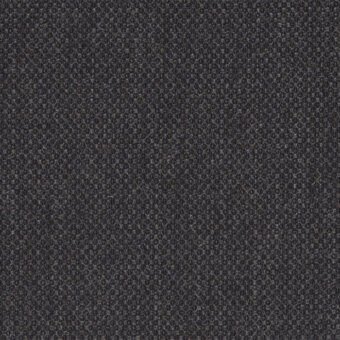 Lapalma Fiord fabric sample, dark gray woven textile, granular texture with sandy-beige variegation, Kvadrat Fiord 391 variant.