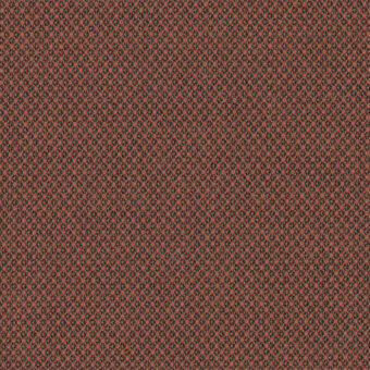 Fiord fabric texture by Lapalma & Kvadrat, terracotta and charcoal geometric weave, looped pile construction, code 642.
