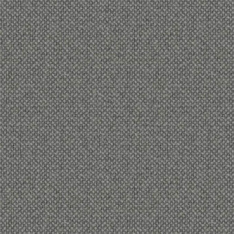 Hallingdal 65 Kvadrat fabric sample, medium gray, dense circular weave with subtle texture and looped pile, studio lighting.